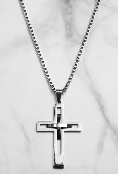 Großhändler Z. Emilie - Cross steel necklace