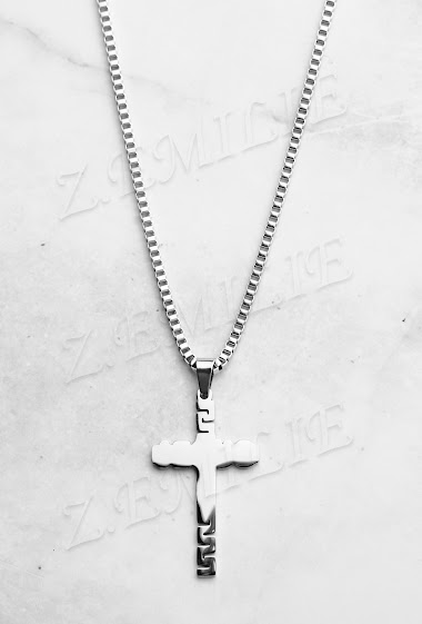 Grossiste Z. Emilie - Collier acier croix