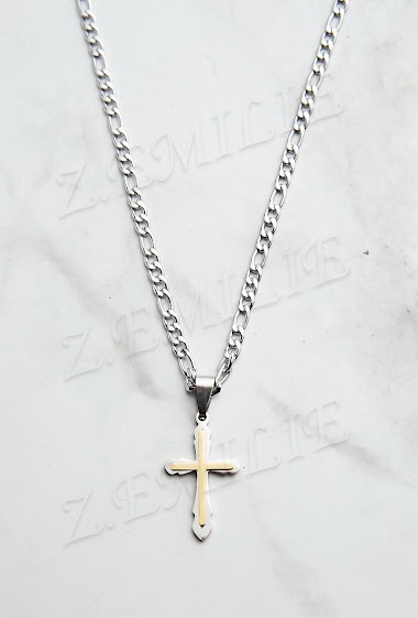 Wholesalers Z. Emilie - Cross steel necklace