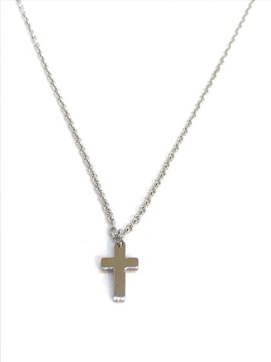 Cross steel necklace