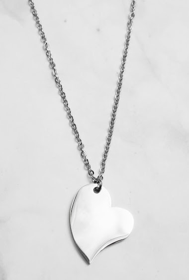 Wholesaler Z. Emilie - heart steel to engrave necklace