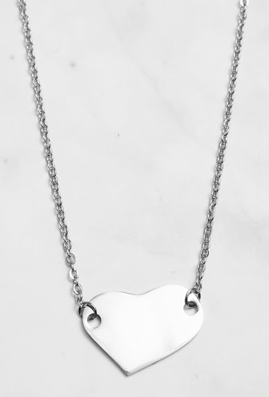 Großhändler Z. Emilie - heart steel to engrave necklace
