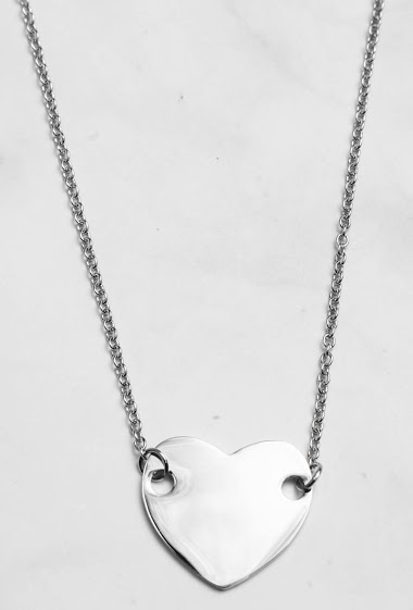 Mayorista Z. Emilie - Heart steel to engrave necklace