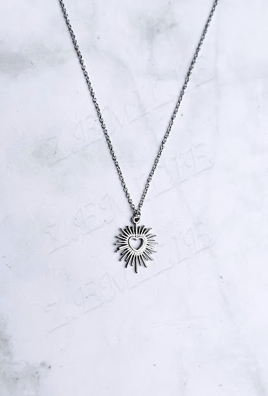 Wholesalers Z. Emilie - Heart steel necklace