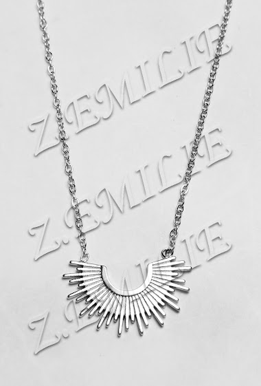 Wholesaler Z. Emilie - Half sun steel necklace