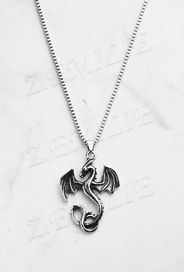 Dragon steel necklace