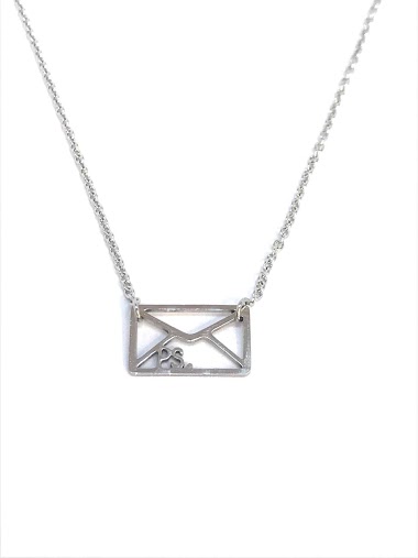 Wholesaler Z. Emilie - Envelope steel necklace
