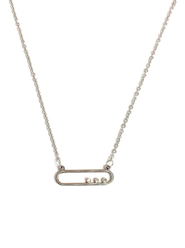 Wholesaler Z. Emilie - Safety pin steel necklace