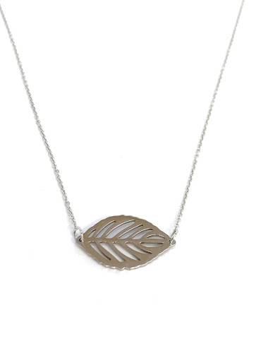 Wholesaler Z. Emilie - Leaf steel necklace
