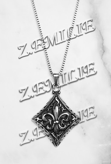 Großhändler Z. Emilie - lily flower steel necklace