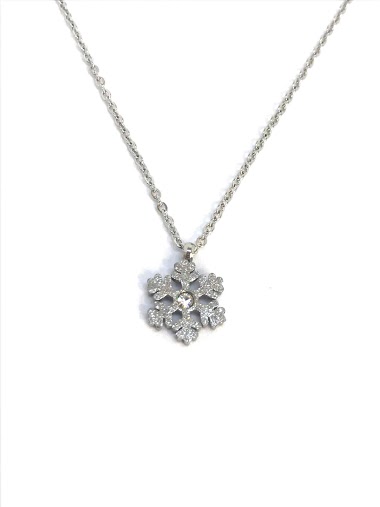 Wholesaler Z. Emilie - Snowflake steel necklace