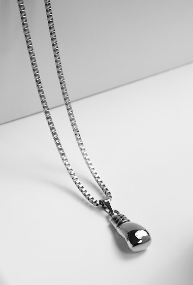 Wholesaler Z. Emilie - Box glove steel necklace