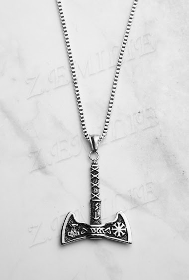 Wholesaler Z. Emilie - Chopped viking steel necklace