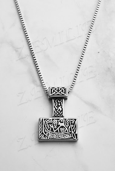 Großhändler Z. Emilie - Chopped viking steel necklace