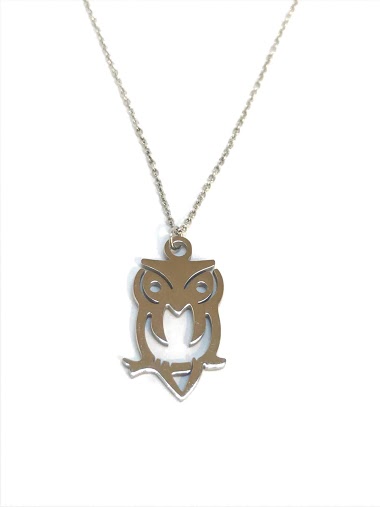 Wholesaler Z. Emilie - Owl steel necklace