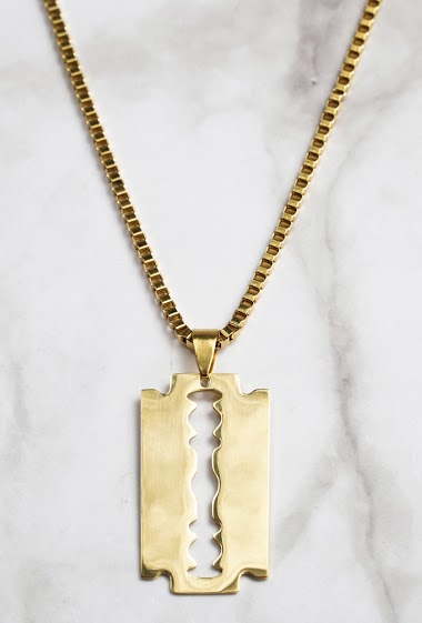 Wholesaler Z. Emilie - Razor blade steel necklace