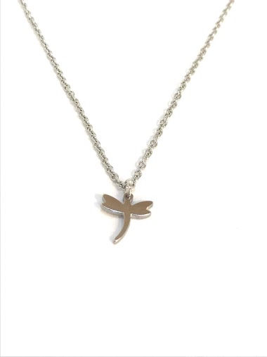 Wholesaler Z. Emilie - Dragonfly steel necklace