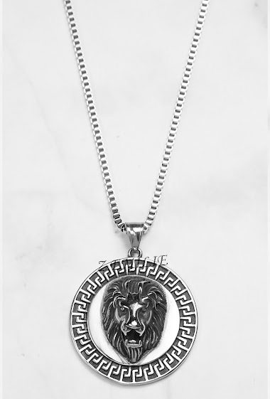 Wholesaler Z. Emilie - lion steel necklace