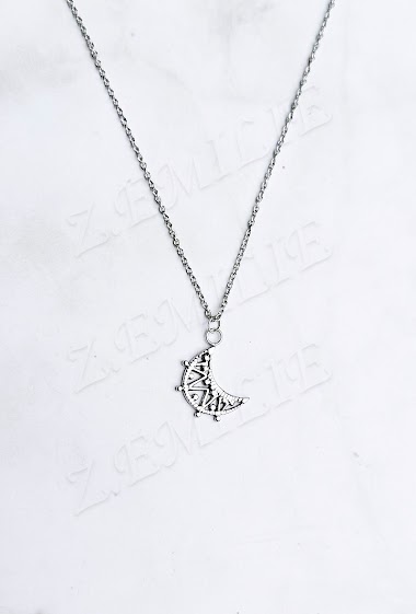 Wholesalers Z. Emilie - Moon steel necklace