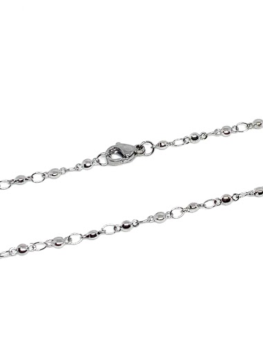 Wholesaler Z. Emilie - Chain ball steel necklace
