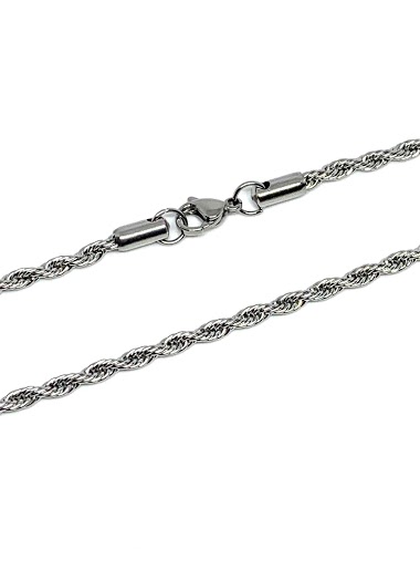 Mayorista Z. Emilie - Chain rope steel necklace