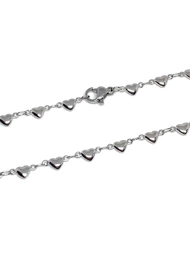 Wholesaler Z. Emilie - Chain heart steel necklace
