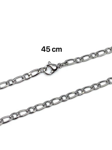 Großhändler Z. Emilie - Chain figaro steel necklace 1-1 3.5mm