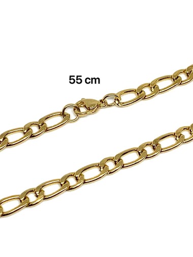 Großhändler Z. Emilie - Chain figaro steel necklace 1-1 5.5mm