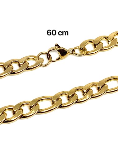 Großhändler Z. Emilie - Chain figaro steel necklace 1-3 8.5mm