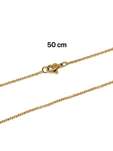 Wholesaler Z. Emilie - Chain força steel necklace 1.5mm n°0.4