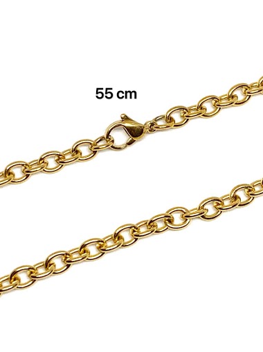 Großhändler Z. Emilie - Chain forçat steel necklace 5mm