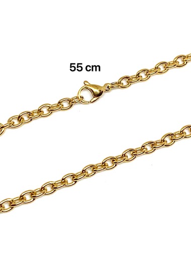 Wholesaler Z. Emilie - Chain forçat steel necklace 4mm