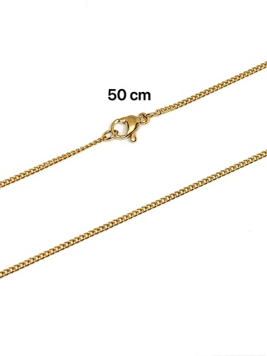 Wholesaler Z. Emilie - Chain gourmette steel necklace 1.5mm n°0.4