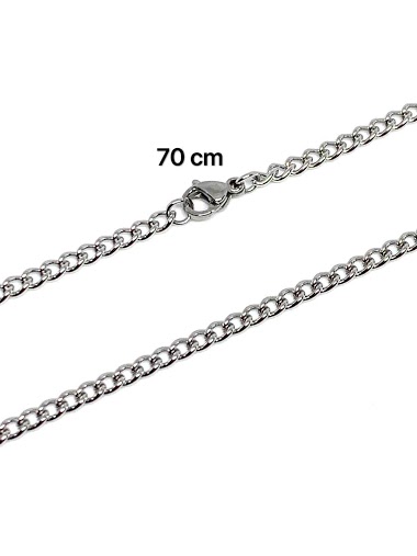 Wholesaler Z. Emilie - Chaine gourmette steel necklace 3mm