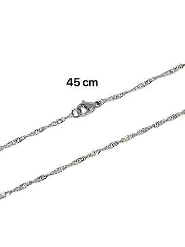 Wholesaler Z. Emilie - Chain singapour steel necklace 2.5mm