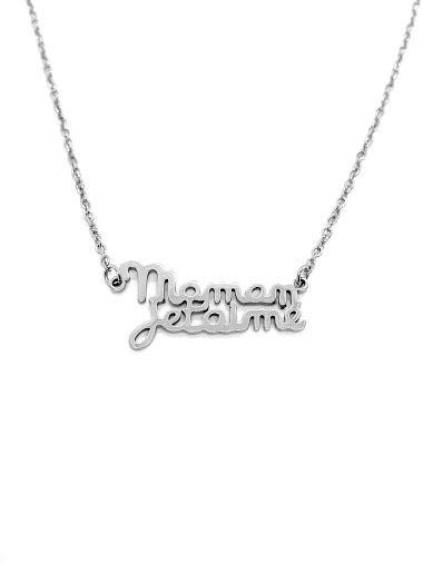 Wholesaler Z. Emilie - "Maman je t'aime" steel necklace
