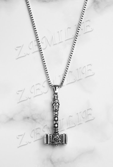 Wholesaler Z. Emilie - Torus hammer viking steel necklace