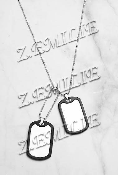 Wholesaler Z. Emilie - Military steel necklace