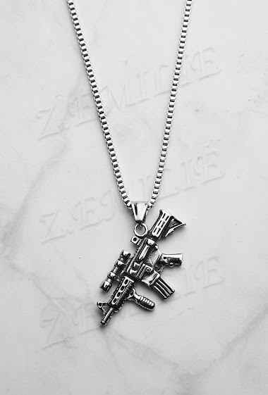Wholesaler Z. Emilie - Machine gun steel necklace