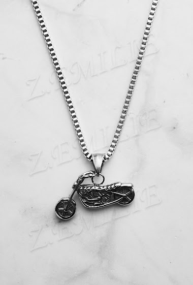 Mayorista Z. Emilie - Moto steel necklace