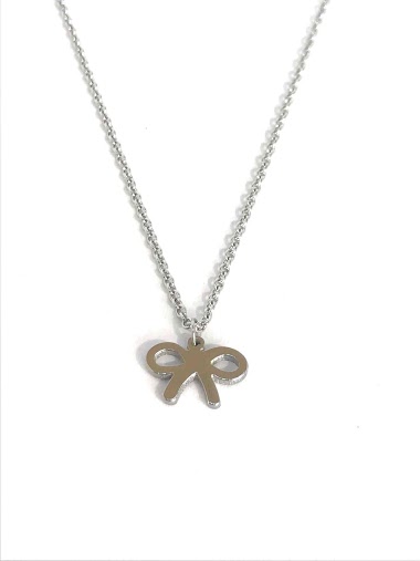 Wholesaler Z. Emilie - Bow knot steel necklace