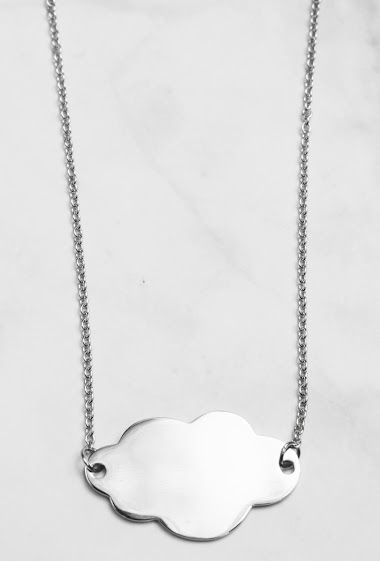 Wholesaler Z. Emilie - Cloud steel to engrave necklace