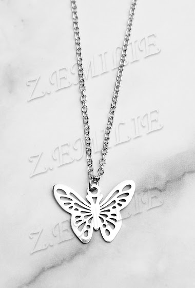 Wholesaler Z. Emilie - Betterfly steel necklace