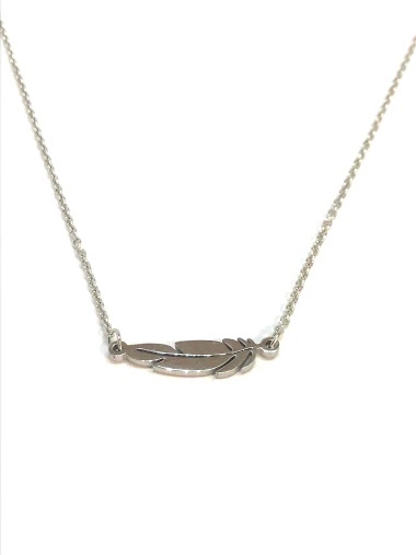 Wholesaler Z. Emilie - Feather steel necklace