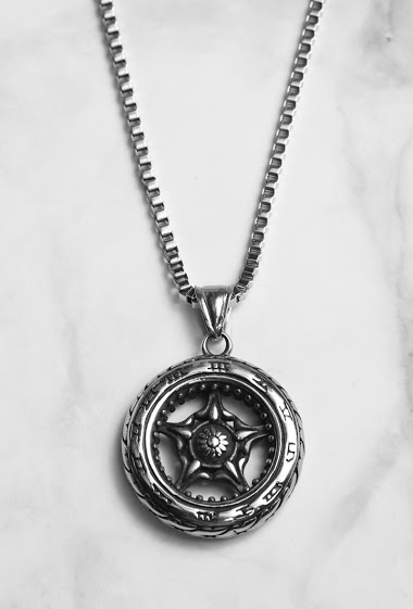 Mayorista Z. Emilie - Wheel steel necklace