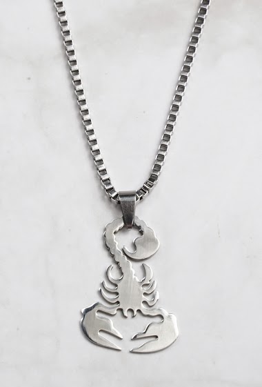 Wholesaler Z. Emilie - Scorpio steel necklace