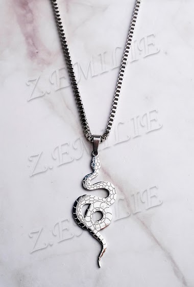 Snake steel necklace