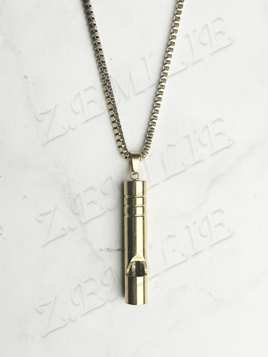Großhändler Z. Emilie - Halskette mit Pfeife aus Stahl