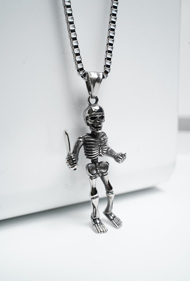 Wholesaler Z. Emilie - Skeleton steel necklace