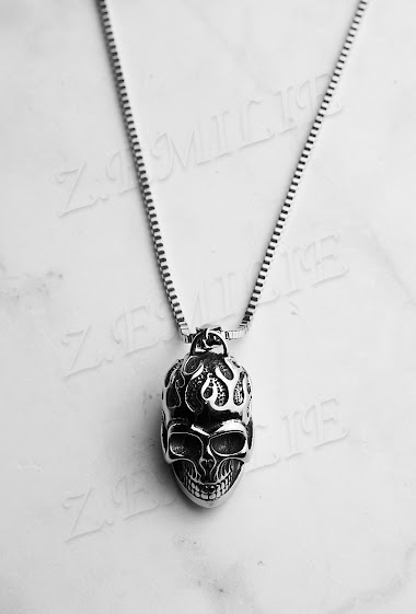 Mayorista Z. Emilie - Skull steel necklace
